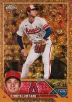 2023 Topps Gilded Collection #17 Shohei Ohtani Mini Diamond Gold Etch Baseball Card