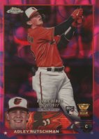 2023 Topps Chrome Update #USC1 Adley Rutschman Magenta/Purple Lava Lamp Refractor Baseball Card