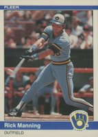 1984 Fleer #205 Rick Manning Baseball Card