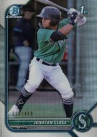 2022 Bowman Chrome Prospects #BCP118 Jonatan Clase Refractor Baseball Card