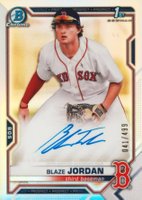2021 Bowman Chrome Prospect Autographs #CPABJ Blaze Jordan Refractor Baseball Card
