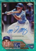 2023 Topps Chrome Update Autograph #ACMM Michael Massey Aqua Wave Baseball Card