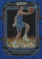 2022 Panini Prizm #266 Chet Holmgren Blue Sparkle Basketball Card