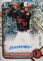 2022 Bowman Chrome Prospect Autographs #CPAMH Maikol Hernandez Speckle Refractor Baseball Card