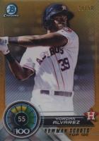 2018 Bowman Scouts' Top 100 Chrome #BTP55 Yordan Alvarez Gold Refractor Baseball Card