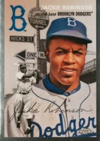 2023 Topps Chrome Platinum Anniversary 1954 Topps Chrome City Variations #25 Jackie Robinson Baseball Card