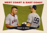 2018 Topps Throwback Thursday #172 Aaron Judge/Mike Trout Baseball Card