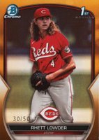 2023 Bowman Draft #BDC52 Rhett Lowder Chrome-Gold Baseball Card