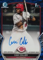 2023 Bowman Chrome Prospect Autographs #CPACC Cam Collier Blue Lunar Crater Refractor Baseball Card