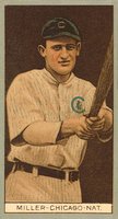 1912 Brown Backgrounds Broadleaf #127 Ward Miller Chicago Baseball Card