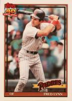 1991 Topps Tiffany #586 Fred Lynn Baseball Card