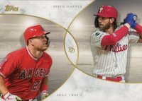 2020 Topps on Demand Dynamic Duals #1 Bryce Harper/Mike Trout Baseball Card