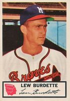 1953 Johnston Cookies Braves #5 Lew Burdette Baseball Card