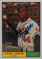 2000 Topps Hank Aaron #8 1961 Topps Certified Autograph Baseball Card