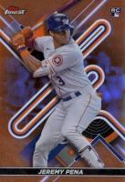 2022 Topps Finest #9 Jeremy Pena Orange Refractor Baseball Card
