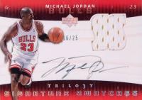 2004 Upper Deck Trilogy Signature Swatch #SS-MJ Michael Jordan Basketball Card