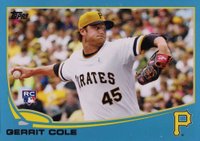 2013 Topps Update #US150 Gerrit Cole Yellow Hat-Wal-Mart Blue Border Baseball Card