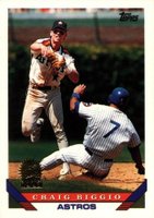 1993 Topps #680 Craig Biggio Florida Marlins Inaugural Baseball Card