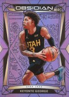 2023 Panini Obsidian #35 Keyonte George Electric Etch Purple Flood Basketball Card