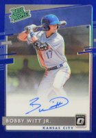 2020 Panini Donruss Optic Rated Prospects #RPSBW Bobby Witt Jr. Signature-Blue Baseball Card