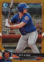 2018 Bowman Mega Box Chrome #BCP137 Pete Alonso Gold Refractor Baseball Card