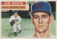 1956 Topps #102w Jim Davis White Back Baseball Card
