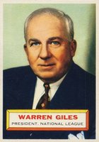 1956 Topps #2 Warren Giles White Back Baseball Card
