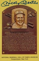 1999 Hall of Fame Autographs # Mickey Mantle Yellow HOF Plaque Baseball Card