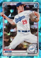 2020 Bowman Draft Chrome Sapphire Edition #BD30 Clayton Beeter Aqua Baseball Card