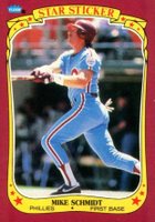 1986 Fleer Star Stickers #107 Mike Schmidt Baseball Card