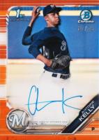 2019 Bowman Draft Chrome Draft Picks Autograph #CDAAK Antoine Kelly Orange Refractor Baseball Card