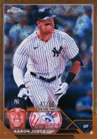 2023 Topps Chrome Logofractor Edition #62 Aaron Judge Gold Refractor Baseball Card