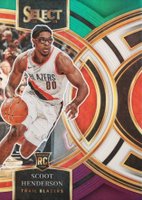 2023 Panini Select #129 Scoot Henderson Green/White/Purple Prizm Basketball Card