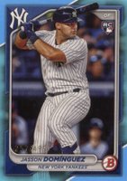 2024 Bowman #17 Jasson Dominguez Sky Blue Baseball Card