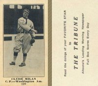 1916 Altoona Tribune #120 Clyde Milan Baseball Card