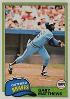 1981 Topps #528 Gary Matthews Baseball Card