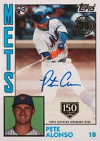 2019 Topps Update 1984 Topps Baseball Autographs #PA Pete Alonso 150th Anniversary Baseball Card