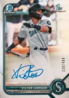 2022 Bowman Chrome Prospect Autographs #CPAVL Victor Labrada Refractor Baseball Card