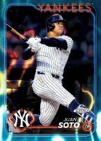 2024 Topps Chrome #150 Juan Soto Aqua Lava Refractor Baseball Card