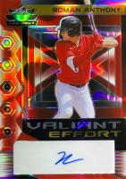 2023 Leaf Eclectic Valiant Effort Autographs #VERA1 Roman Anthony Red Lava Baseball Card