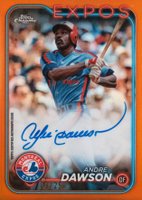 2024 Topps Chrome Chrome Legends Autographs #CLAAD Andre Dawson Orange Refractor Baseball Card