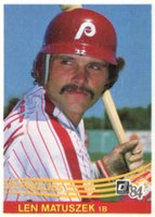 1984 Donruss #549 Len Matuszek Baseball Card