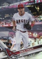 2017 Topps Chrome #200 Mike Trout White Jersey-Refractor Baseball Card