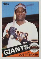 1985 Topps #165 Dusty Baker Baseball Card