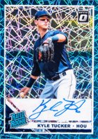 2019 Panini Donruss Optic Rated Rookie Signatures #KT Kyle Tucker Teal Velocity Baseball Card
