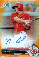 2017 Bowman Prospects Autographs #NS Nick Senzel Chrome-Orange Refractor Baseball Card