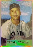 1996 Topps Mantle Finest #4 1954 Bowman Reprint Refractor Baseball Card