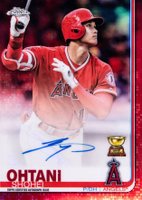 2019 Topps Chrome Update Autographs #SO Shohei Ohtani Red Refractor Baseball Card