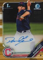 2019 Bowman Draft Chrome Draft Picks Autograph #CDADE Daniel Espino Gold Refractor Baseball Card
