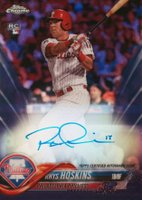 2018 Topps Chrome Rookie Autograph #RA-RH Rhys Hoskins Purple Refractor Baseball Card
